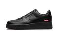 Mens Nike Air Force 1 Low Supreme - Mini Box Logo Black Black Black Black/Black - Main View - CU9225 001