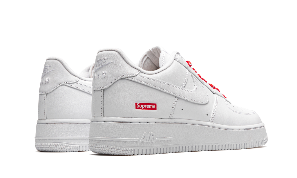 Mens Nike Air Force 1 Low Supreme - Mini Box Logo White White White White/White - View 3 - CU9225 100